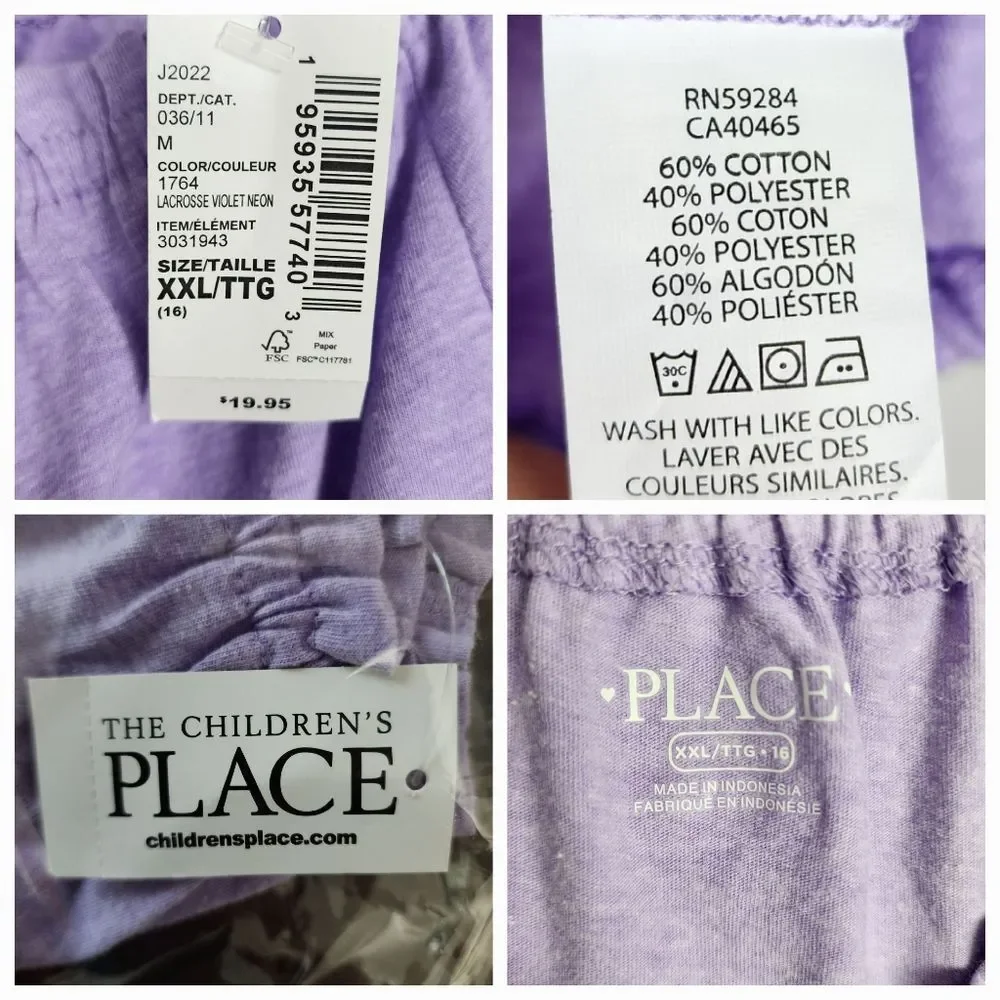 The Children's Place Violet Short Sleeve Off Shoulder Top Girls Size XXL (16)
